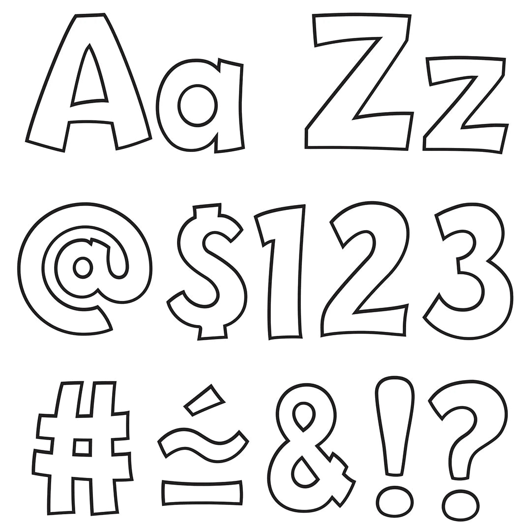 Trend White 4-Inch Playful Uppercase/Lowercase Ready Letters (T 79740)