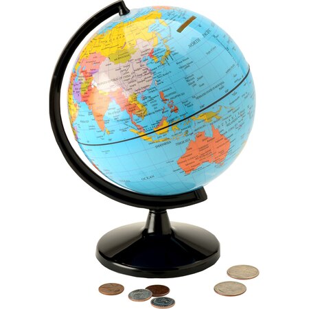 Waypoint Geographic 6" Coin Bank Globe (CB-01)