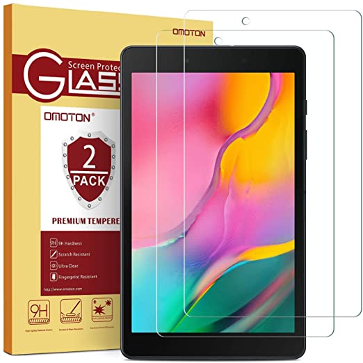 OMOTON Screen Protector for Samsung Galaxy Tab A 8.0 2019 Released (Wi-Fi Version SM-T290), Tempered Glass/ High Definition/ Bubble Free