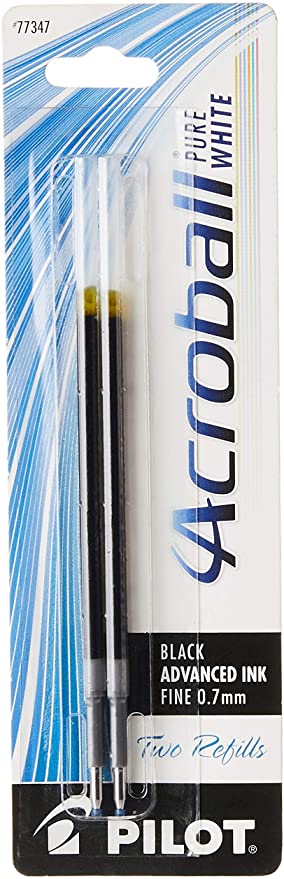 PILOT ACROBALL BALLPOINT PEN BLACK INK REFILLS
