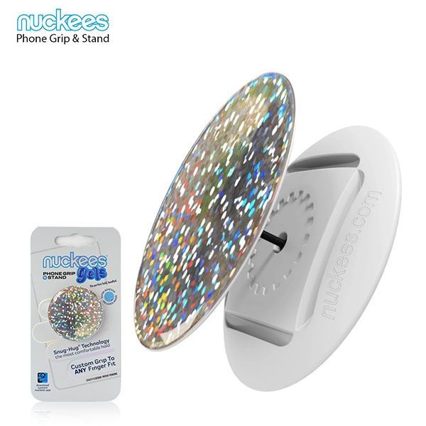 TZUMI NUCKEES PHONE GRIP & STAND IN GEL DIAMOND SPARKLE DESIGN