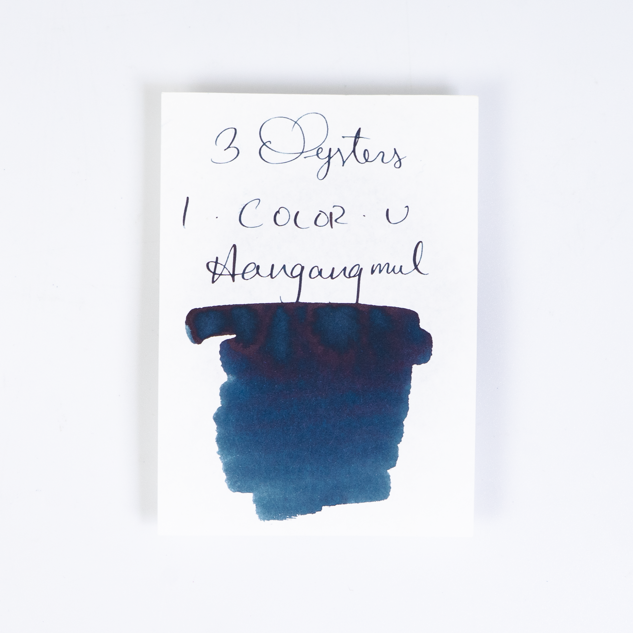 3 Oysters Hangangmul Blue Black(38ml) Bottled Ink (I-Color-U)