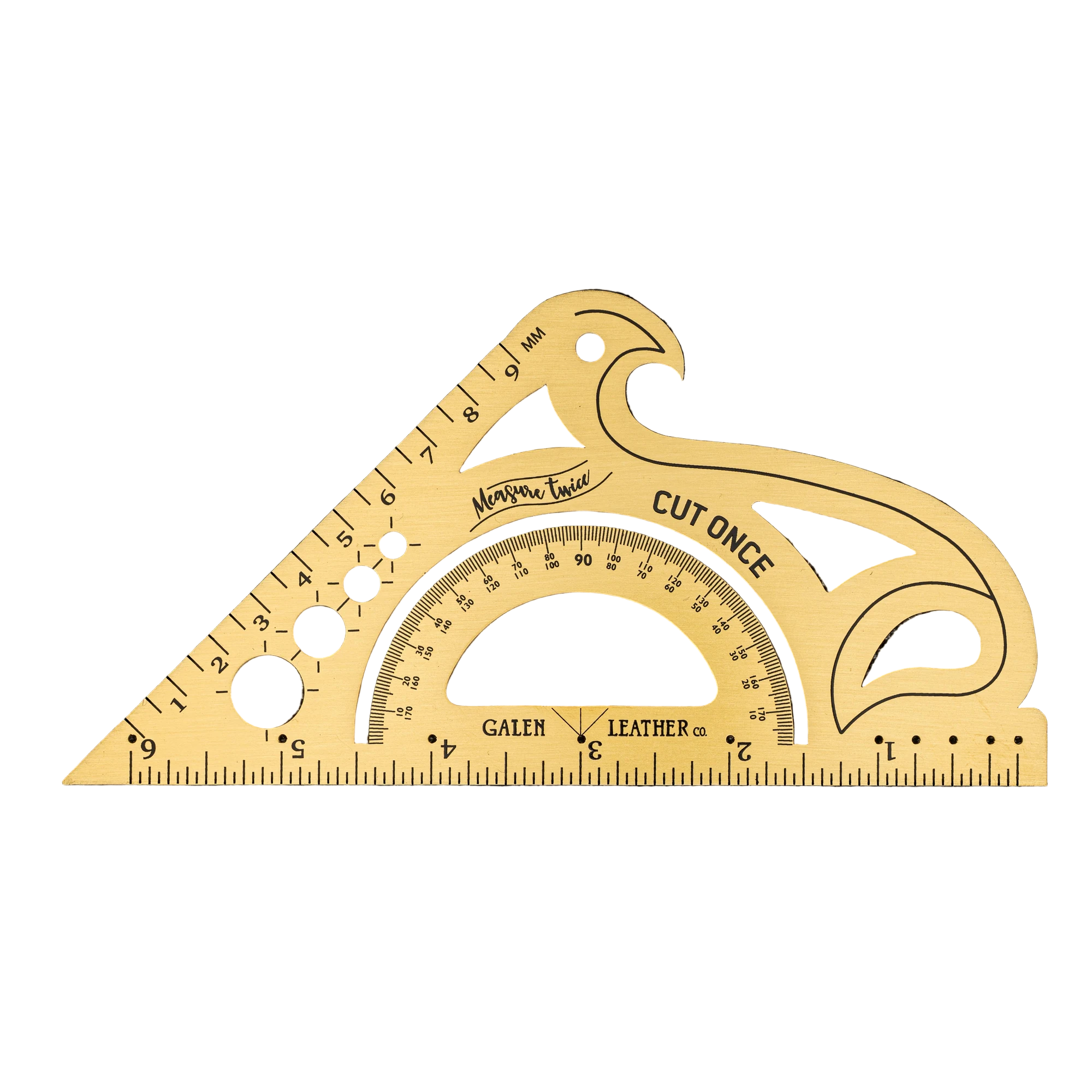 Galen Leather Brass The Drafting Companion (All-in-One Artisan Tool)