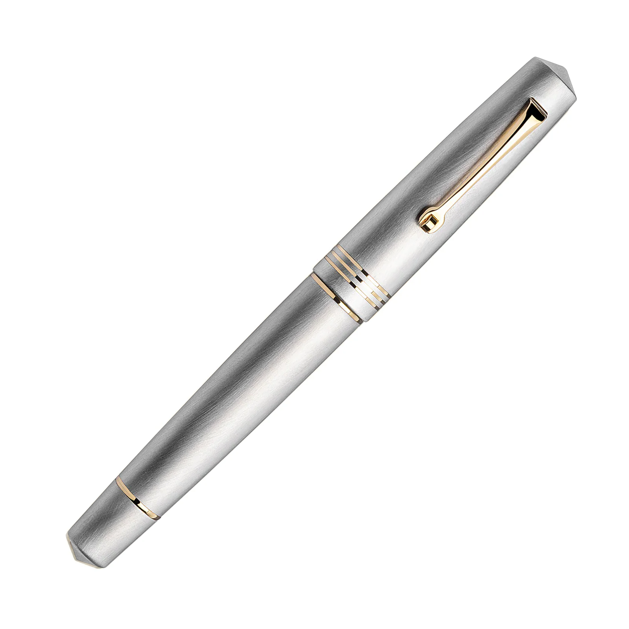 Leonardo Momento Zero Fountain Pen - Alumina - Gold Trim (Numbered Edition)Extra Fine