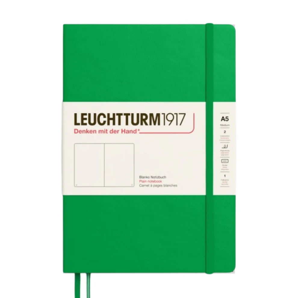 Leuchtturm1917 A5 Medium Hardcover Plain Notebook - Spring Leaf