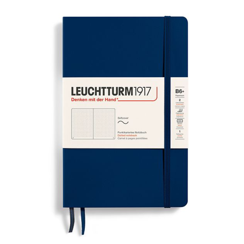 Leuchtturm1917 B6  Paperback Softcover Dotted Notebook - Navy