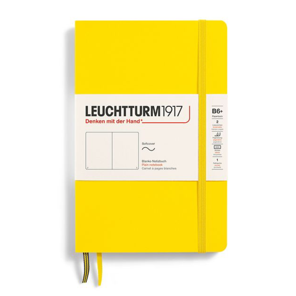 Leuchtturm1917 B6  Paperback Softcover Plain Notebook - Lemon (Discontinued)