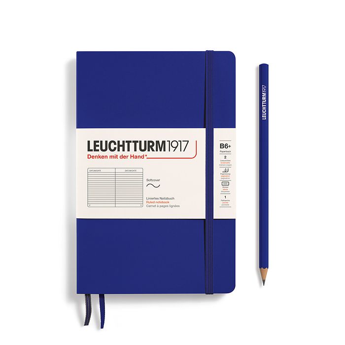Leuchtturm1917 B6  Paperback Softcover Ruled Notebook - Ink