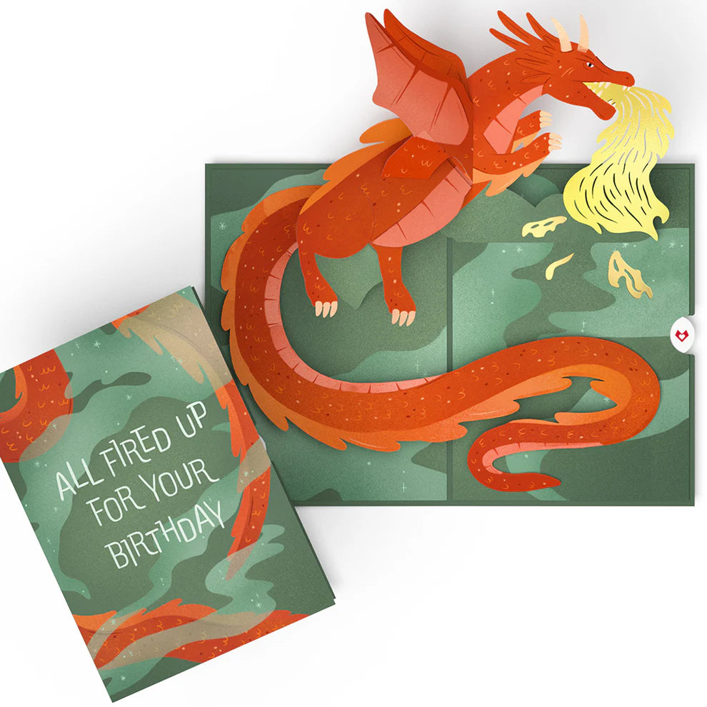 Lovepop Pop-Up Card - Fired Up For Your Birthday Dragon