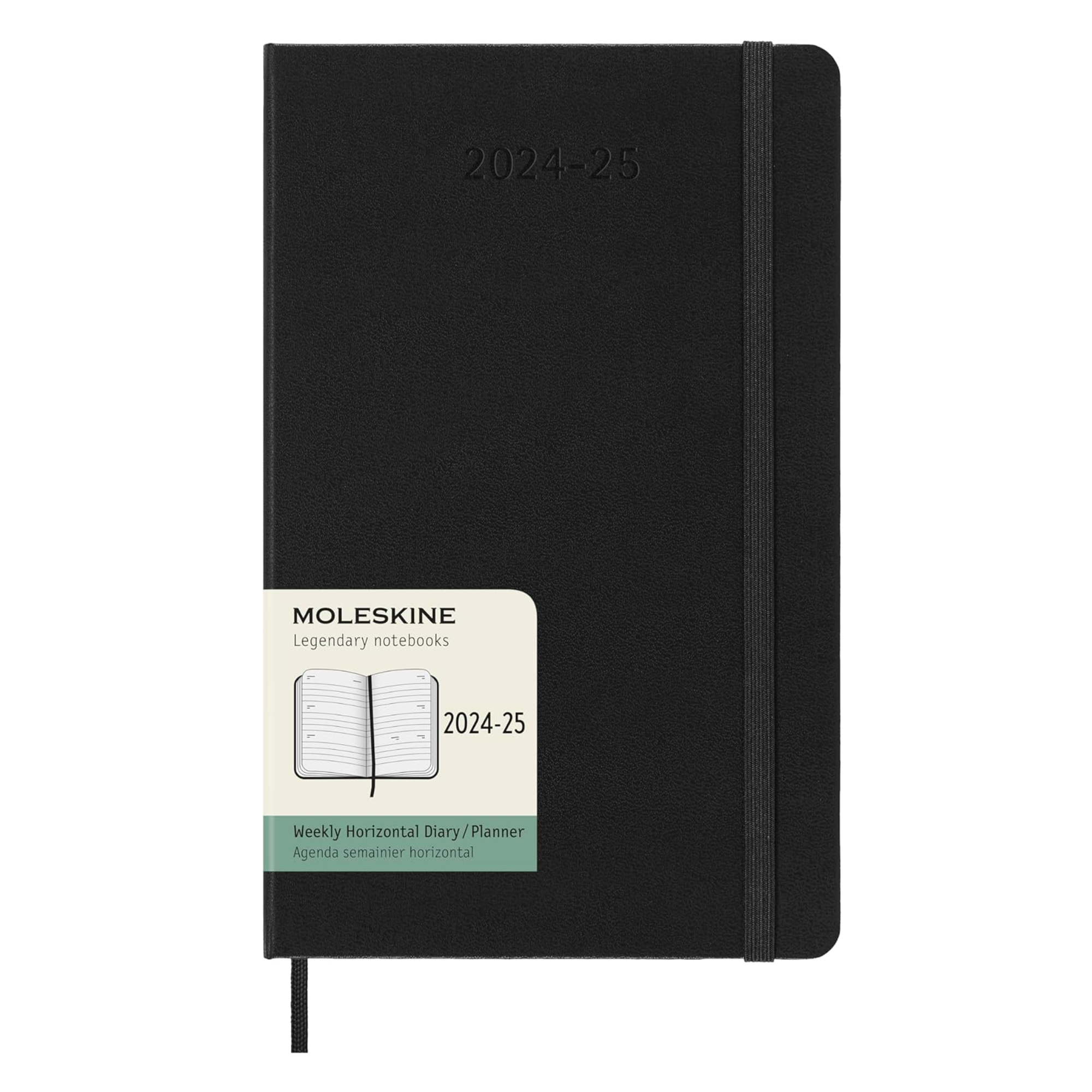 Moleskine 2024-2025 Large Classic Hardcover Weekly 18 Month Calendar - Black (5"x8.25")