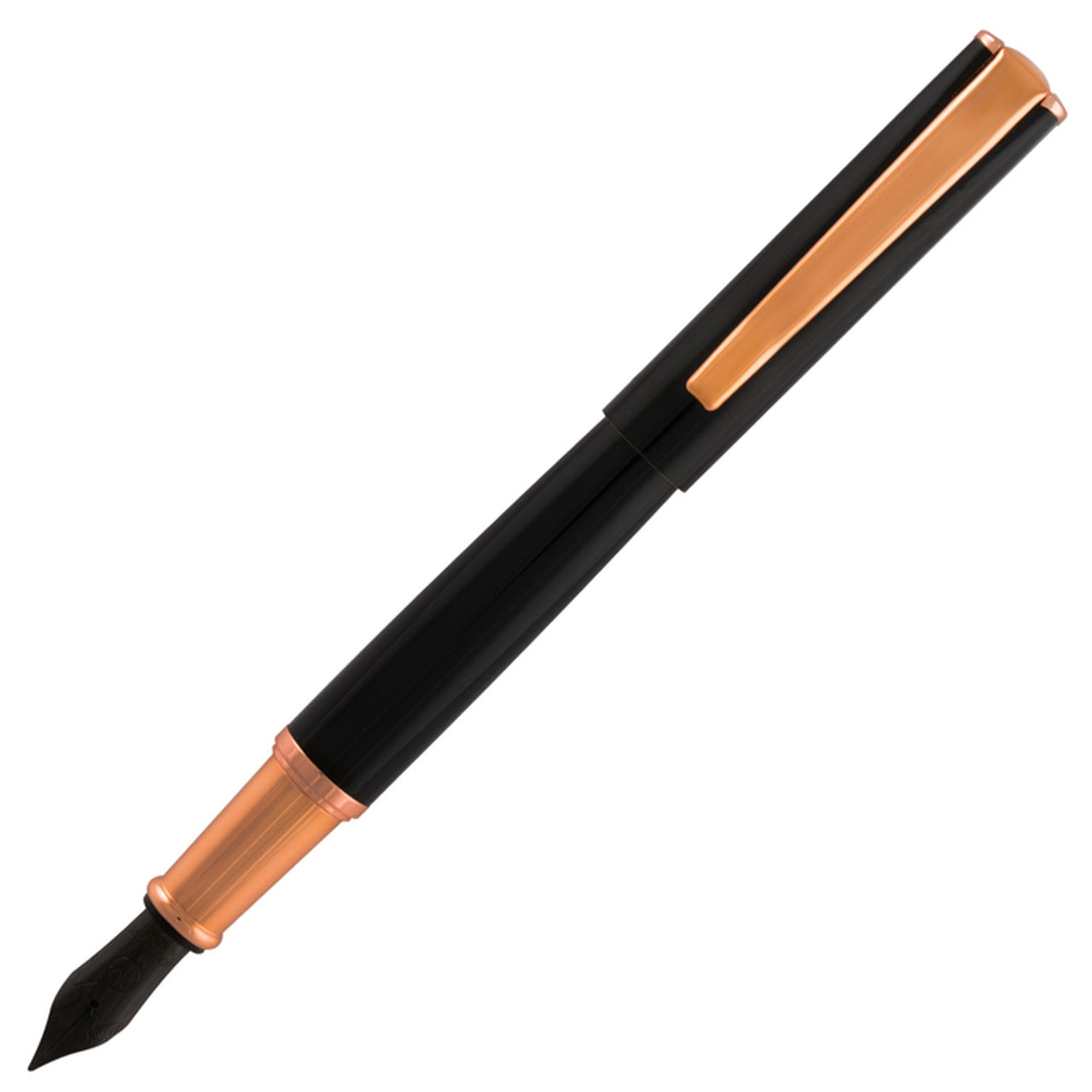 Monteverde Impressa Fountain Pen - Black with Rose Gold TrimExtra Fine