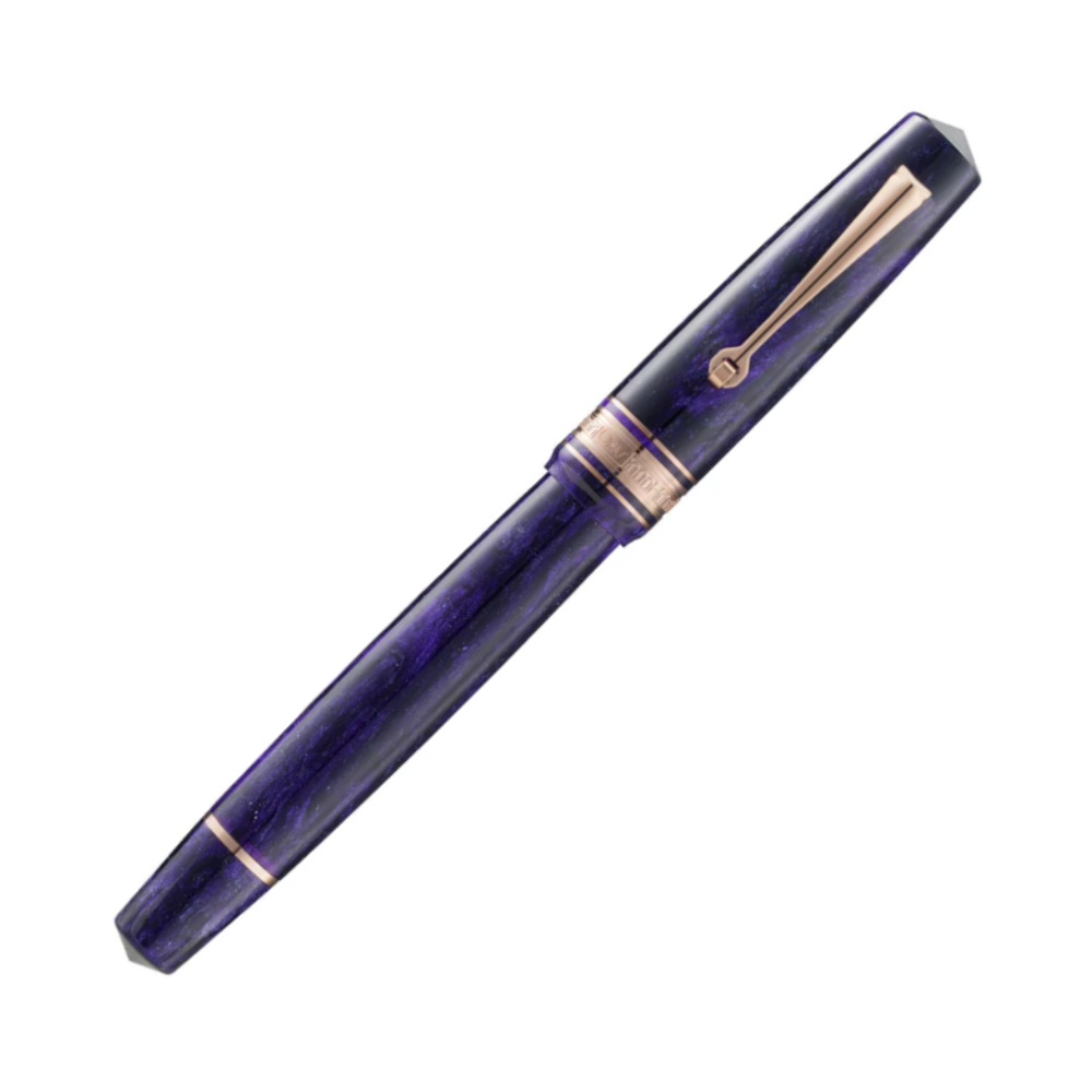 Omas Bologna Fountain Pen - Ametista Profondo with Rose Gold Trim (Deep Amethyst)Extra-Fine