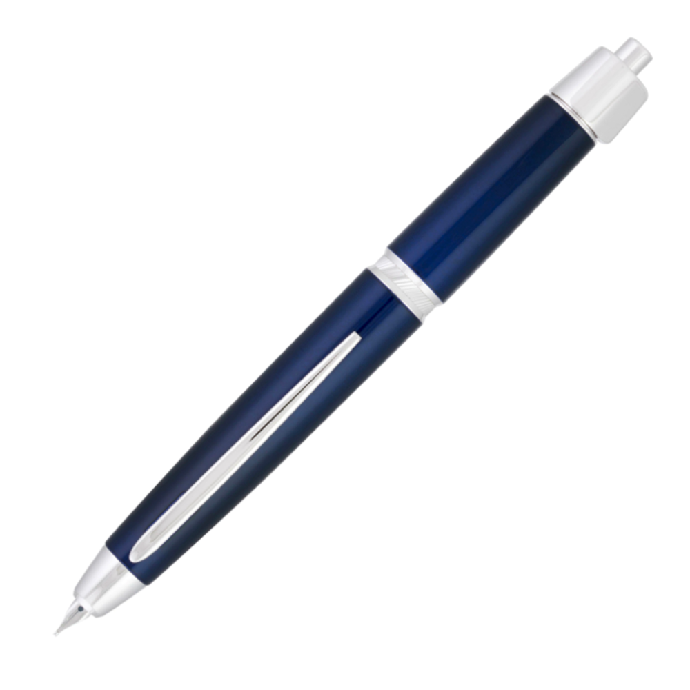 Pilot LS Vanishing Point Fountain Pen - Blue with Rhodium TrimFine