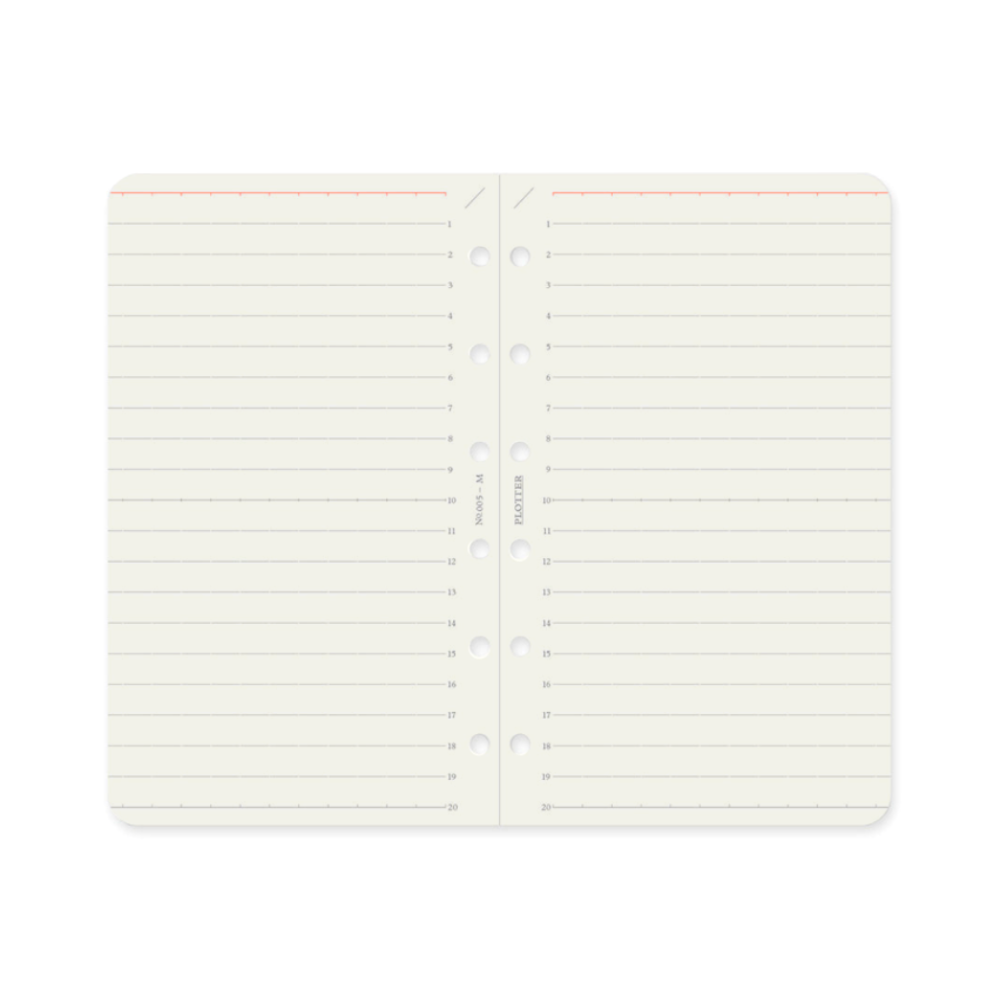 PLOTTER Refill Memo Pad 6mm Ruled (80 Sheets) - Mini Size