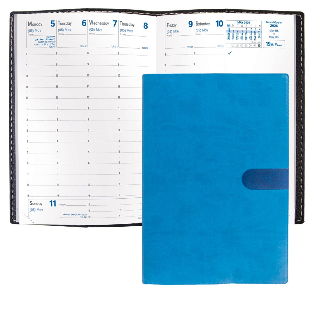 Quo Vadis 2026 Business Weekly Planner - Texas Blue