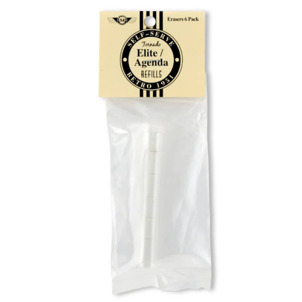 Retro 51 Pencil Eraser Refill -Black (6 ea)