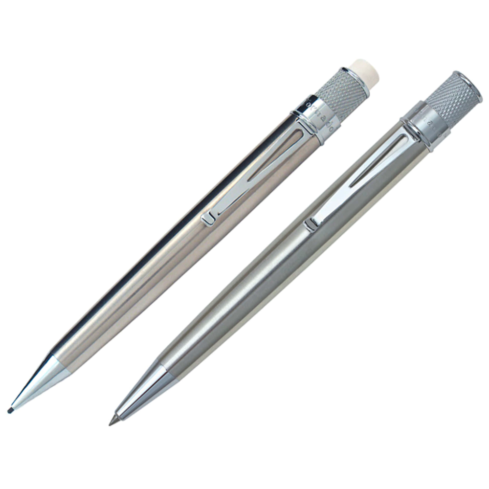 Retro 51 Tornado Gift Set - Stainless (Rollerball and Pencil 1.15mm)