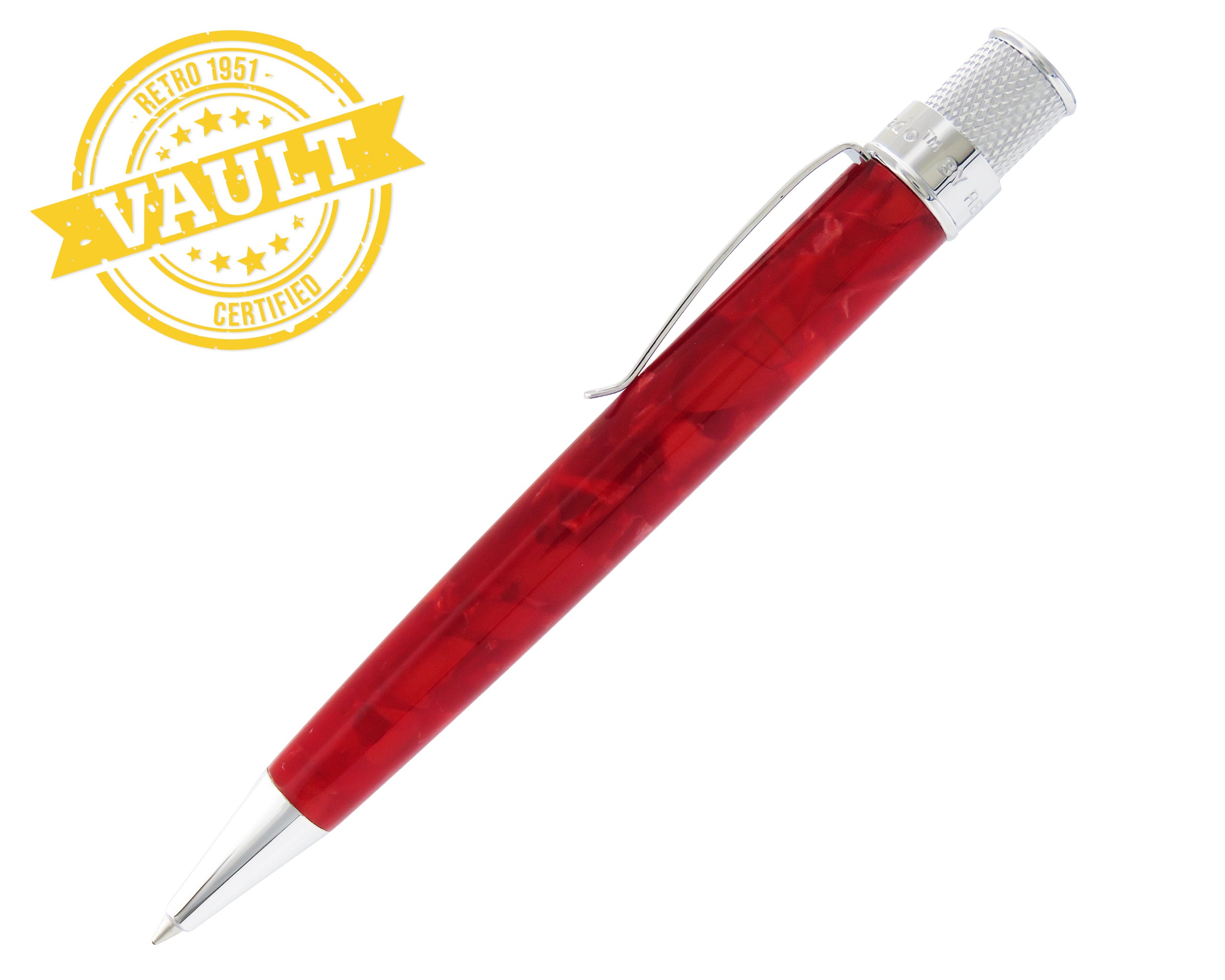 Retro 51 Tornado Vault Acrylic Rollerball - Ruby Red