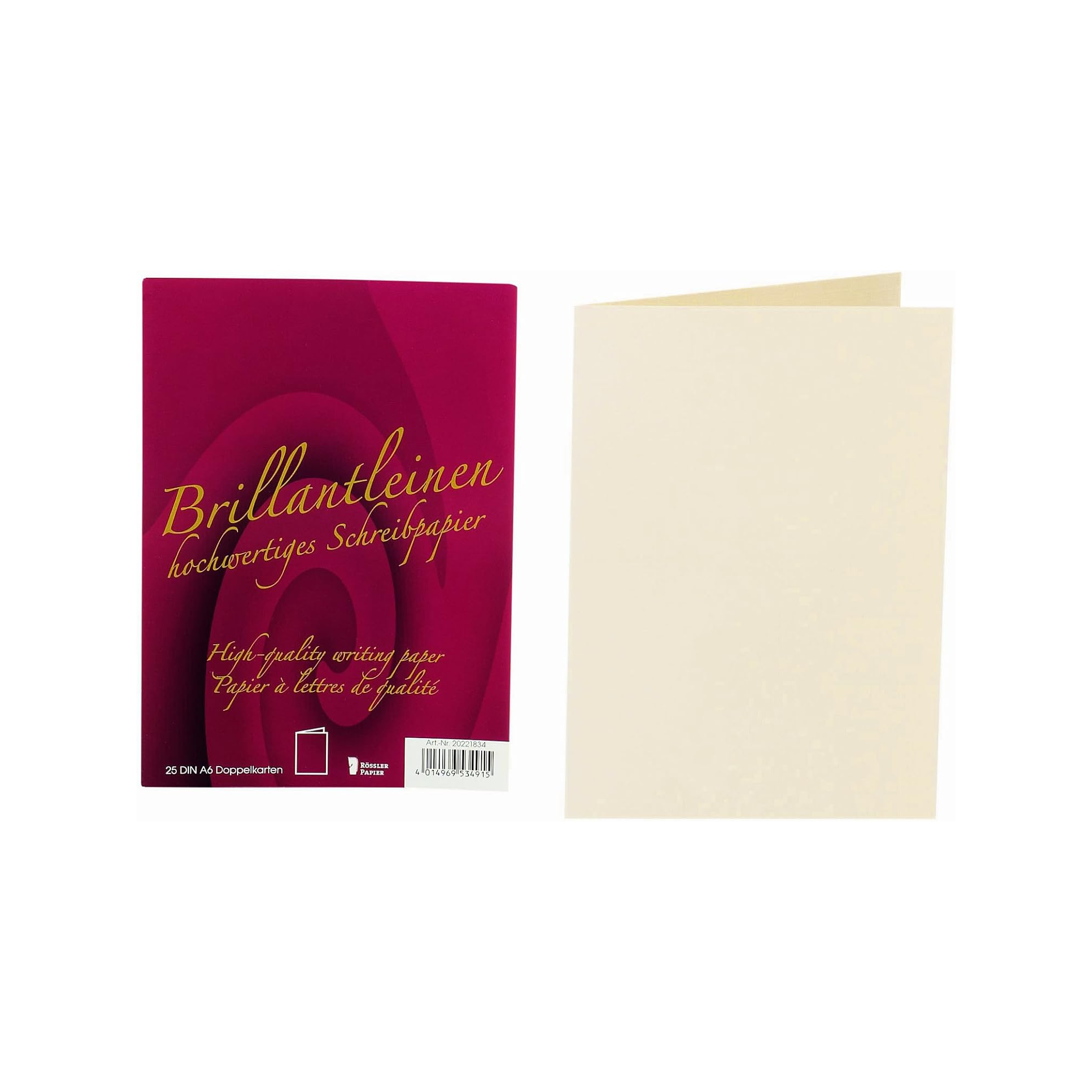 Rossler Brillanteinen A6 Cards - Ivory