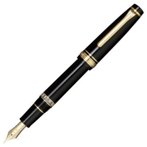 Sailor Pro Gear Realo Fountain Pen - Black with Gold TrimExtra-Fine