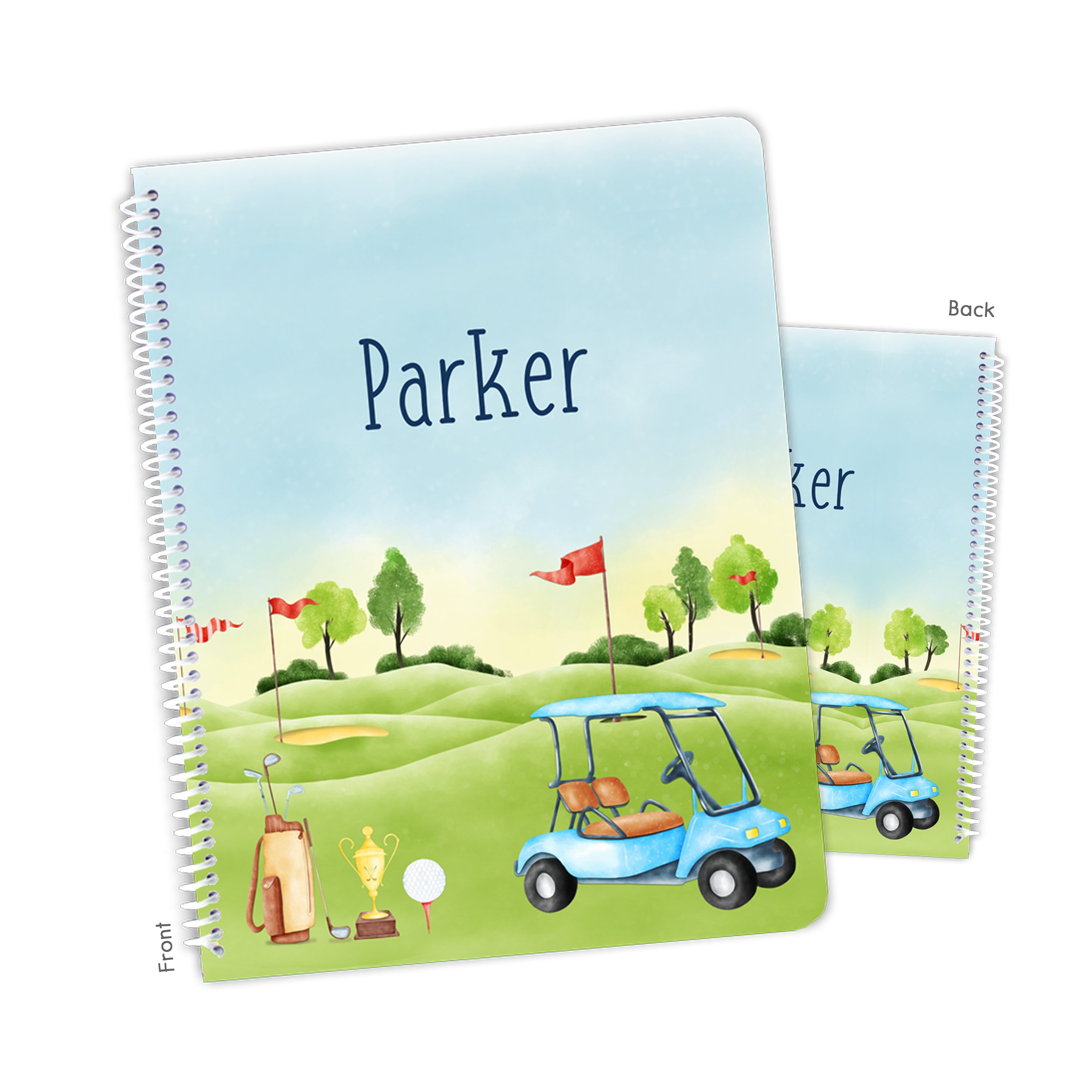 Golf Sports Personalized Custom Notebook or Sketchbook  School Office SuppliesNotebook (wide ruled, lined pages)