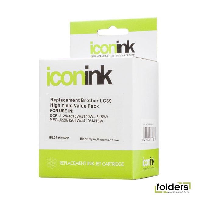 Icon Compatible Brother LC39 B/C/M/Y Value Pack