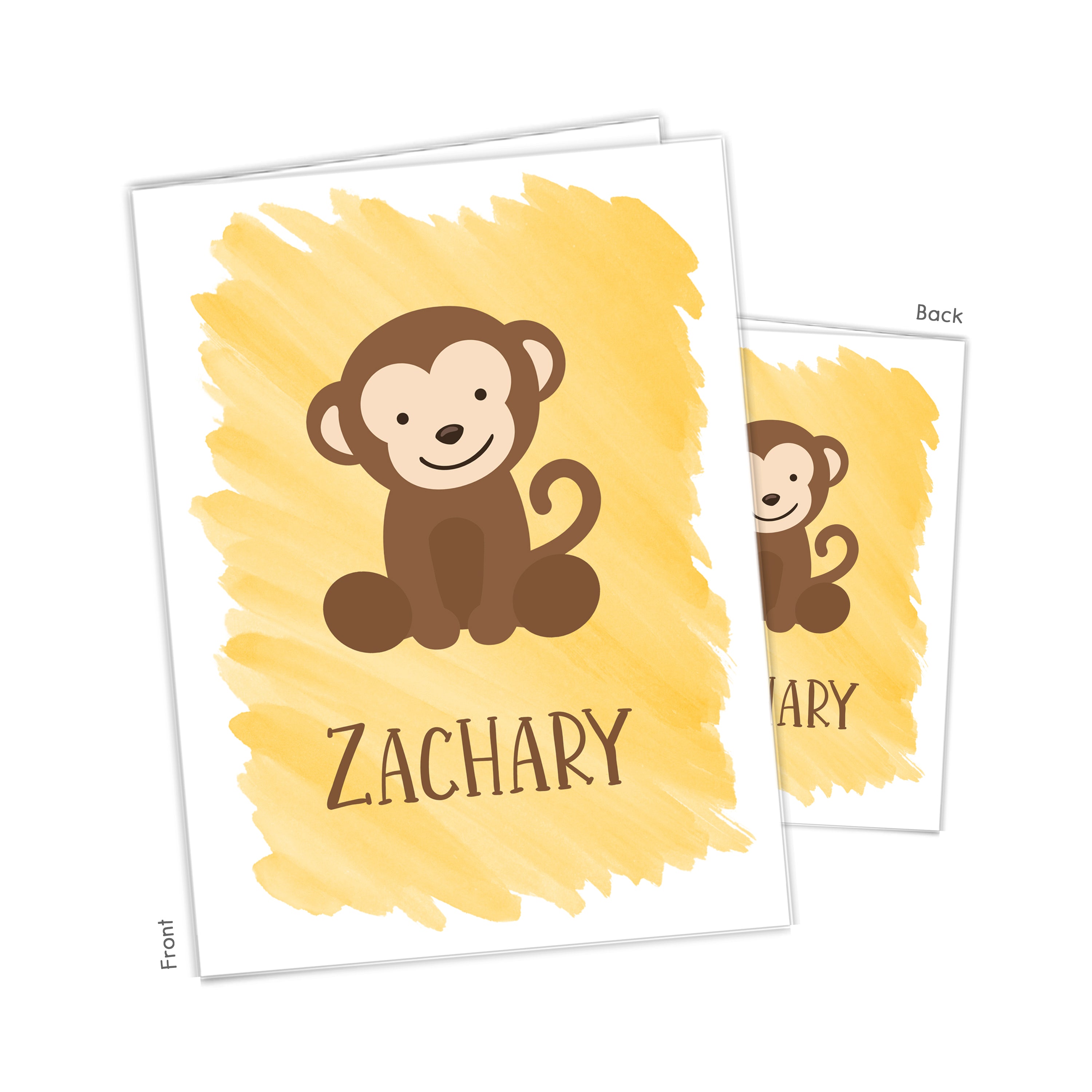 Monkey Personalized Custom 2-Pocket Folder  School Office Supplies1 - 2Pocket Folder