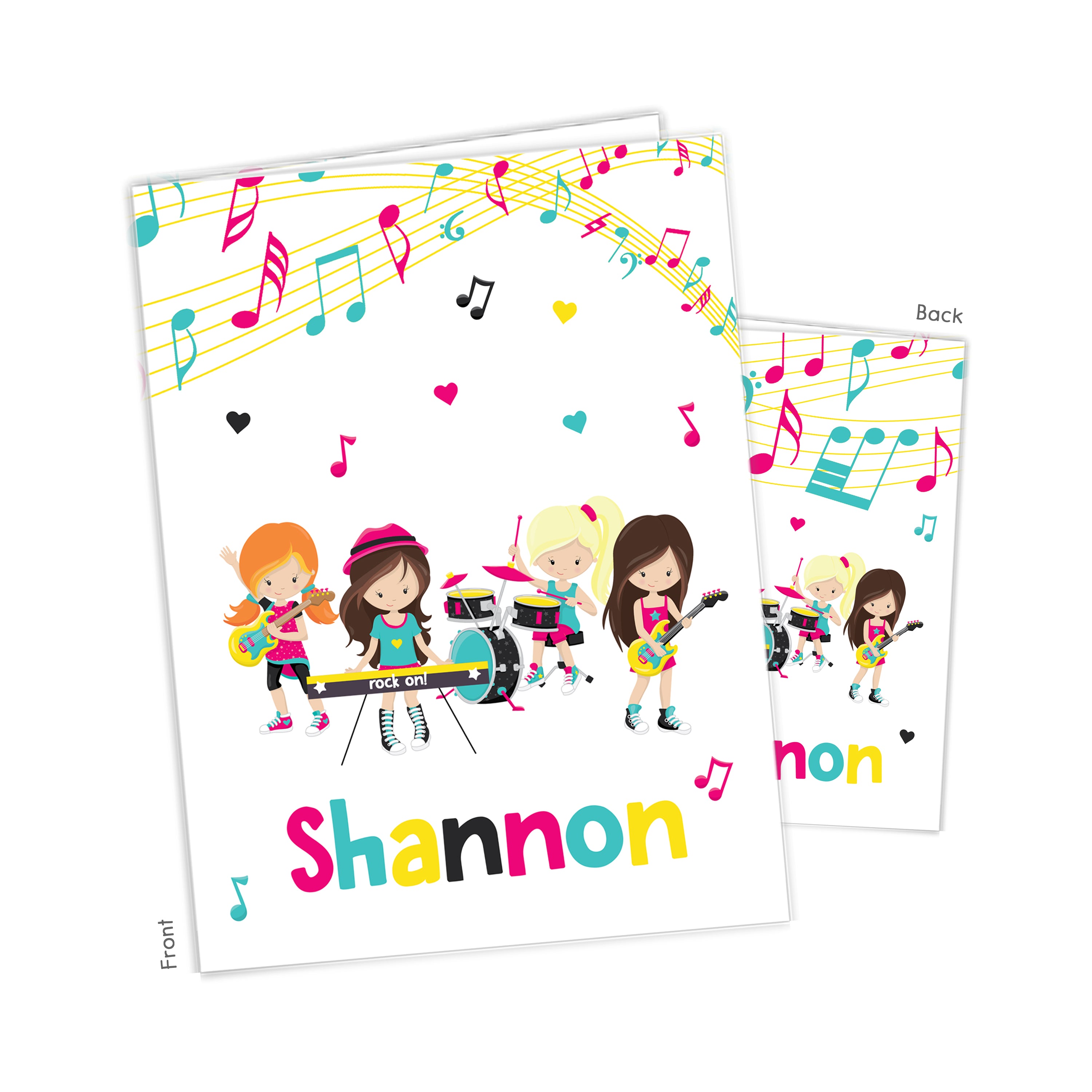 Music Band Personalized Custom 2-Pocket Folder  School Office Supplies1 - 2Pocket Folder
