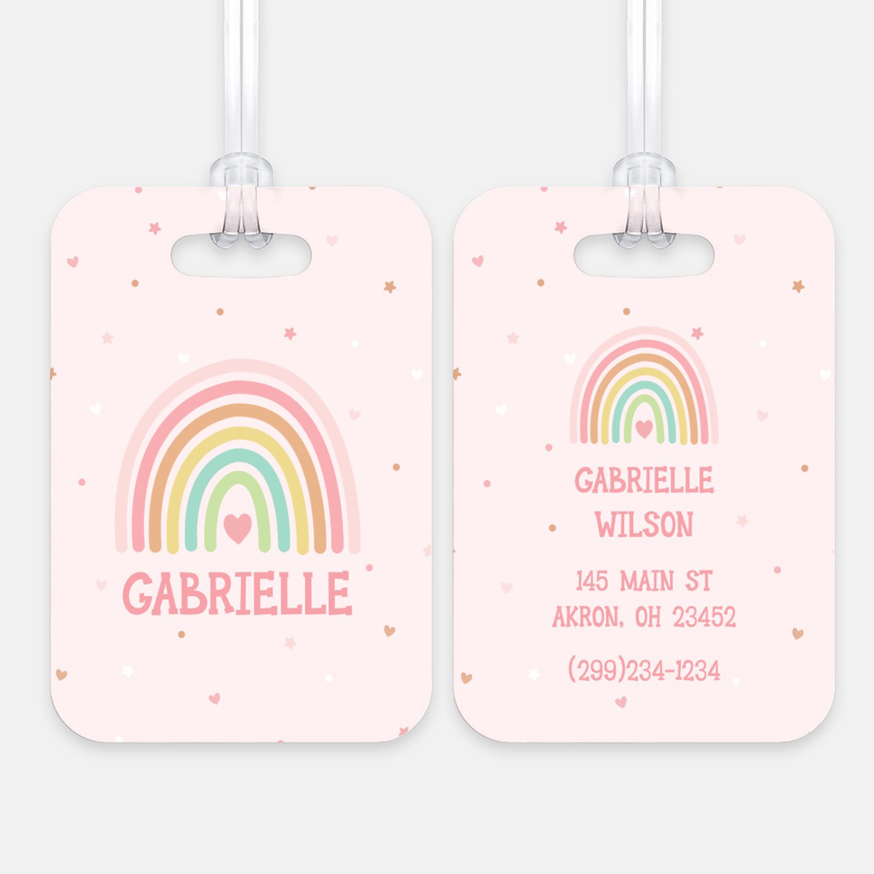 Rainbow Sky Luggage Bag Tag Personalized CustomAluminum Tag