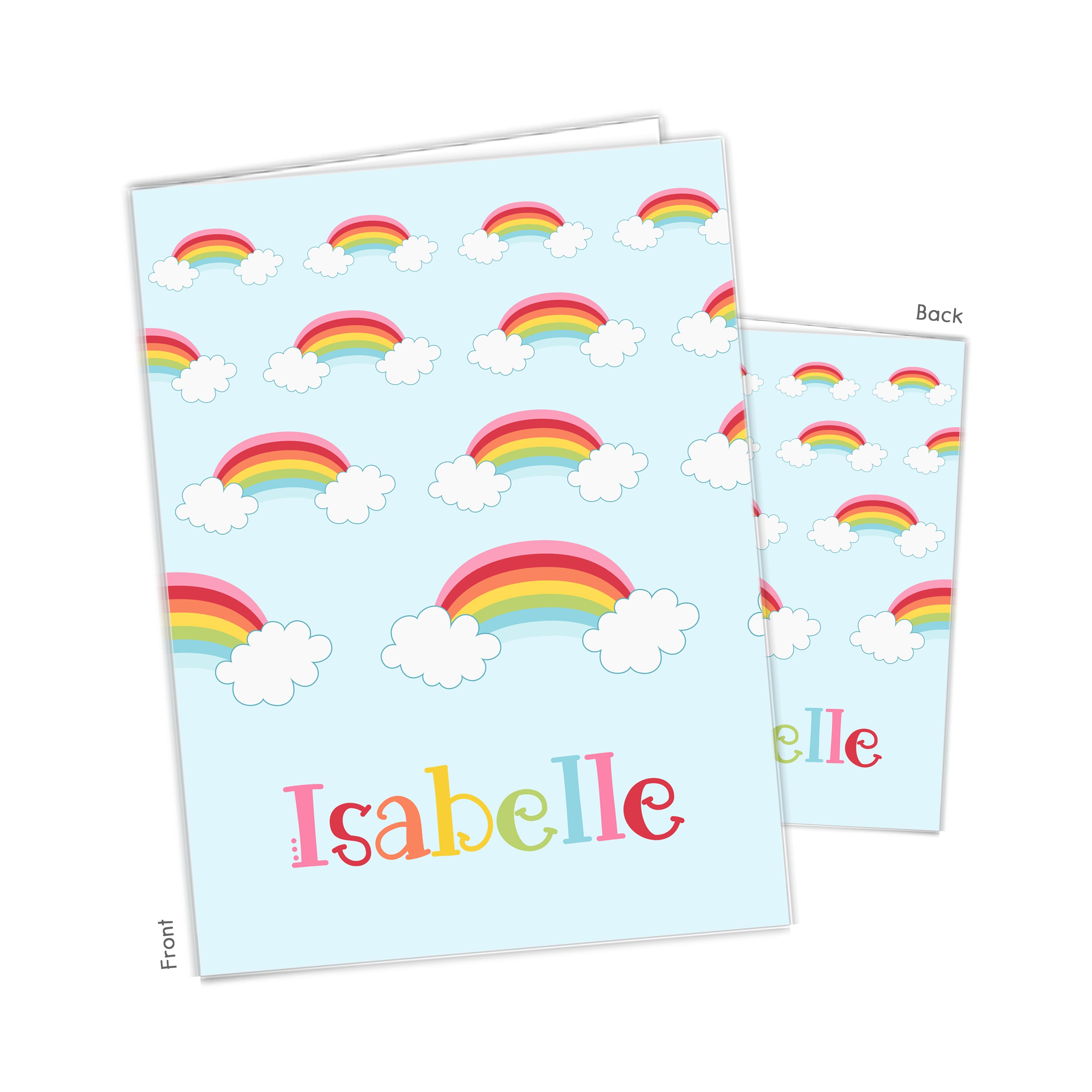 Rainbows Personalized Custom 2-Pocket Folder  School Office Supplies1 - 2Pocket Folder