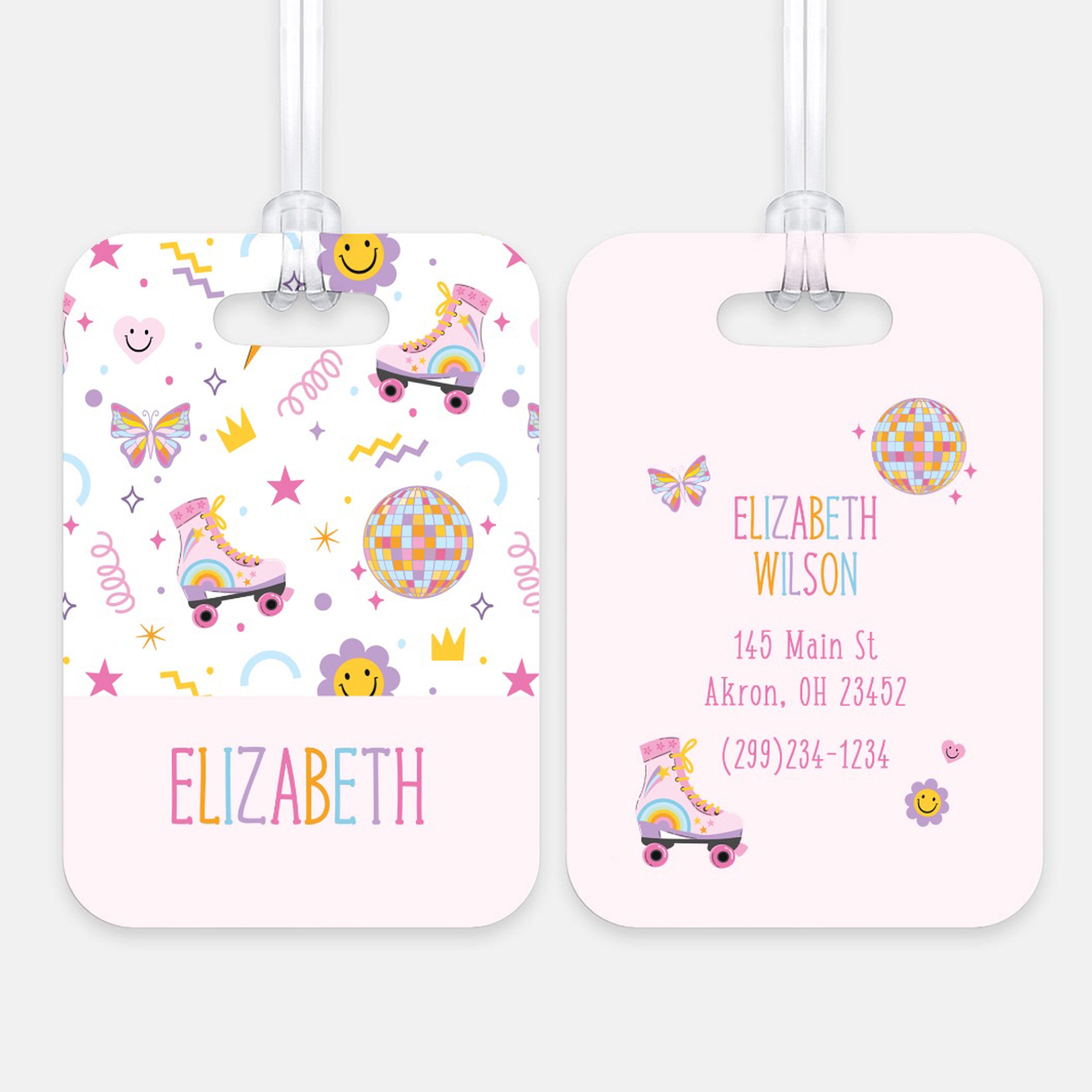 Roller Skate Sports Luggage Bag Tag Personalized CustomAluminum Tag