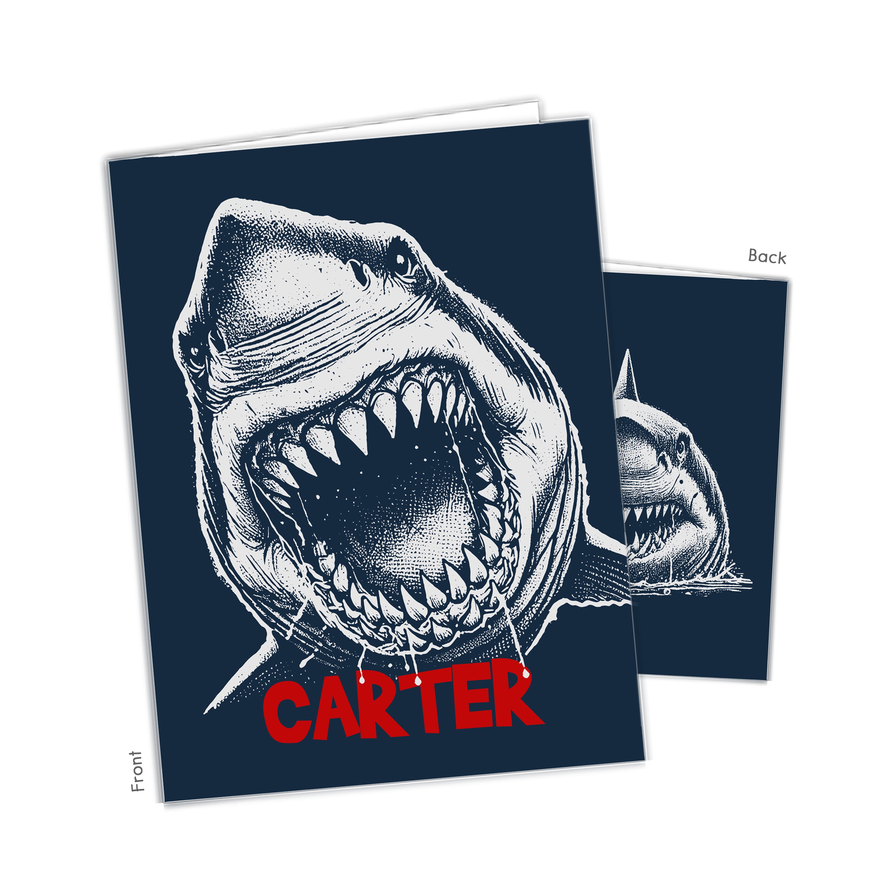 Shark Personalized Custom 2-Pocket Folder  School Office Supplies1 - 2Pocket Folder