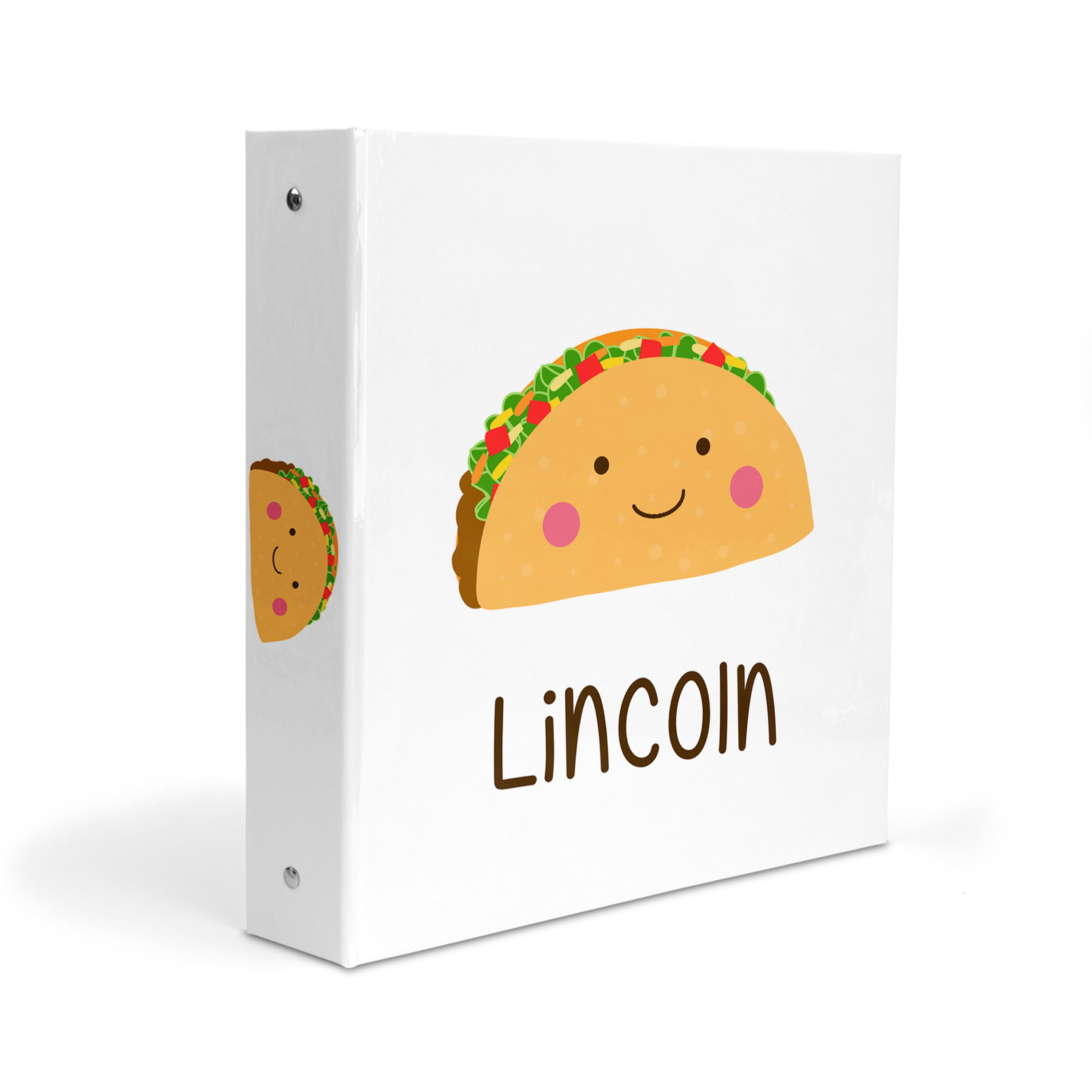 Taco Personalized Custom 2" 3 Ring Binder  School Office Supplies