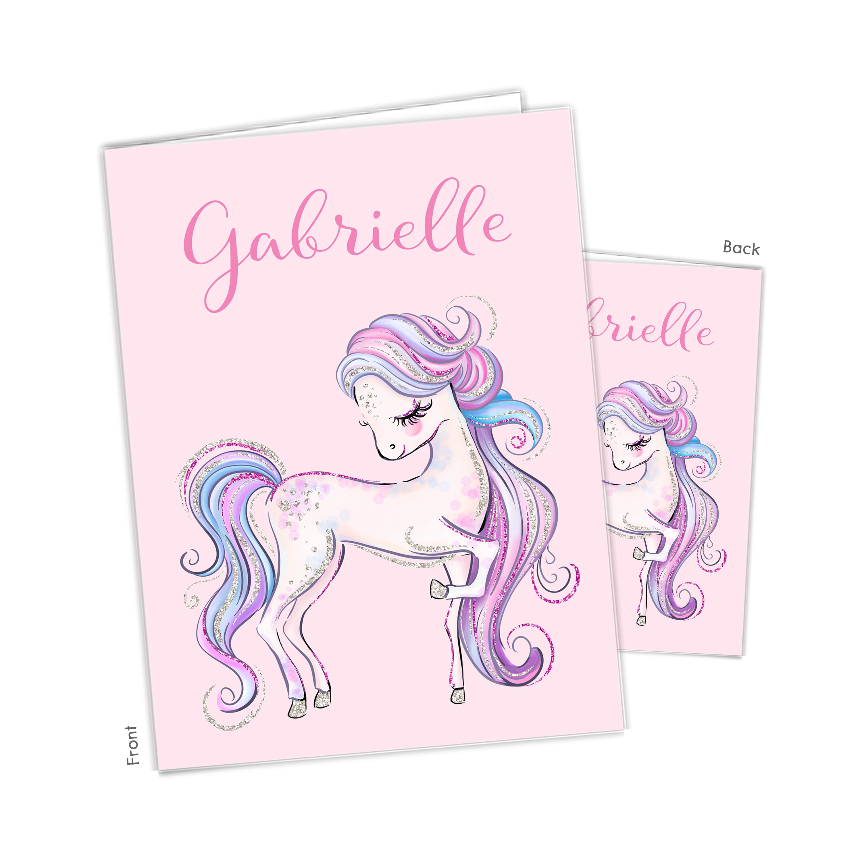 Horse Personalized Custom 2-Pocket Folder  School Office Supplies1 - 2Pocket Folder