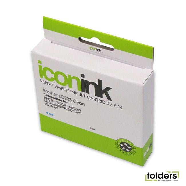 Icon Compatible Brother LC233 Cyan Ink Cartridge