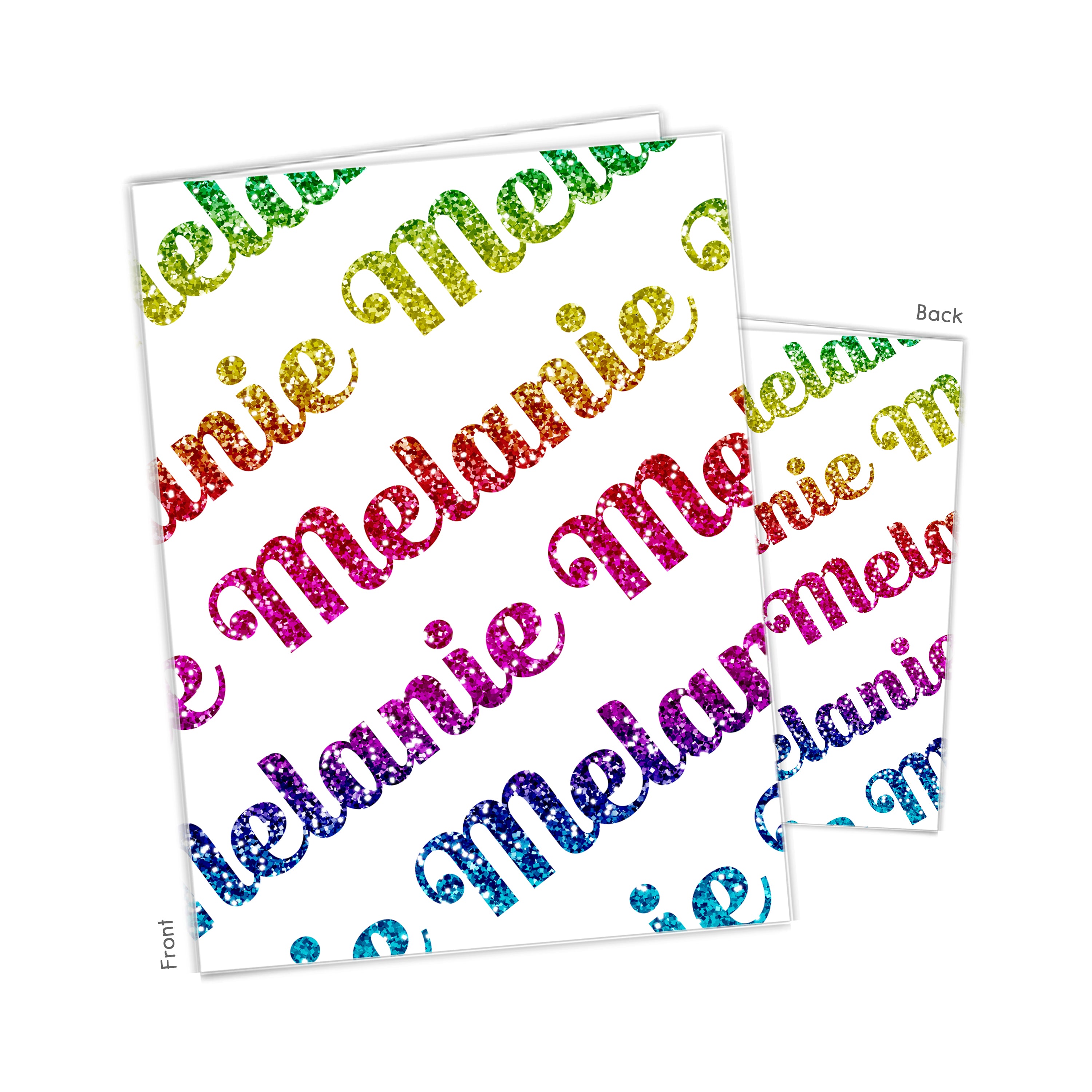 Rainbow Name Personalized Custom 2-Pocket Folder  School Office Supplies1 - 2Pocket Folder