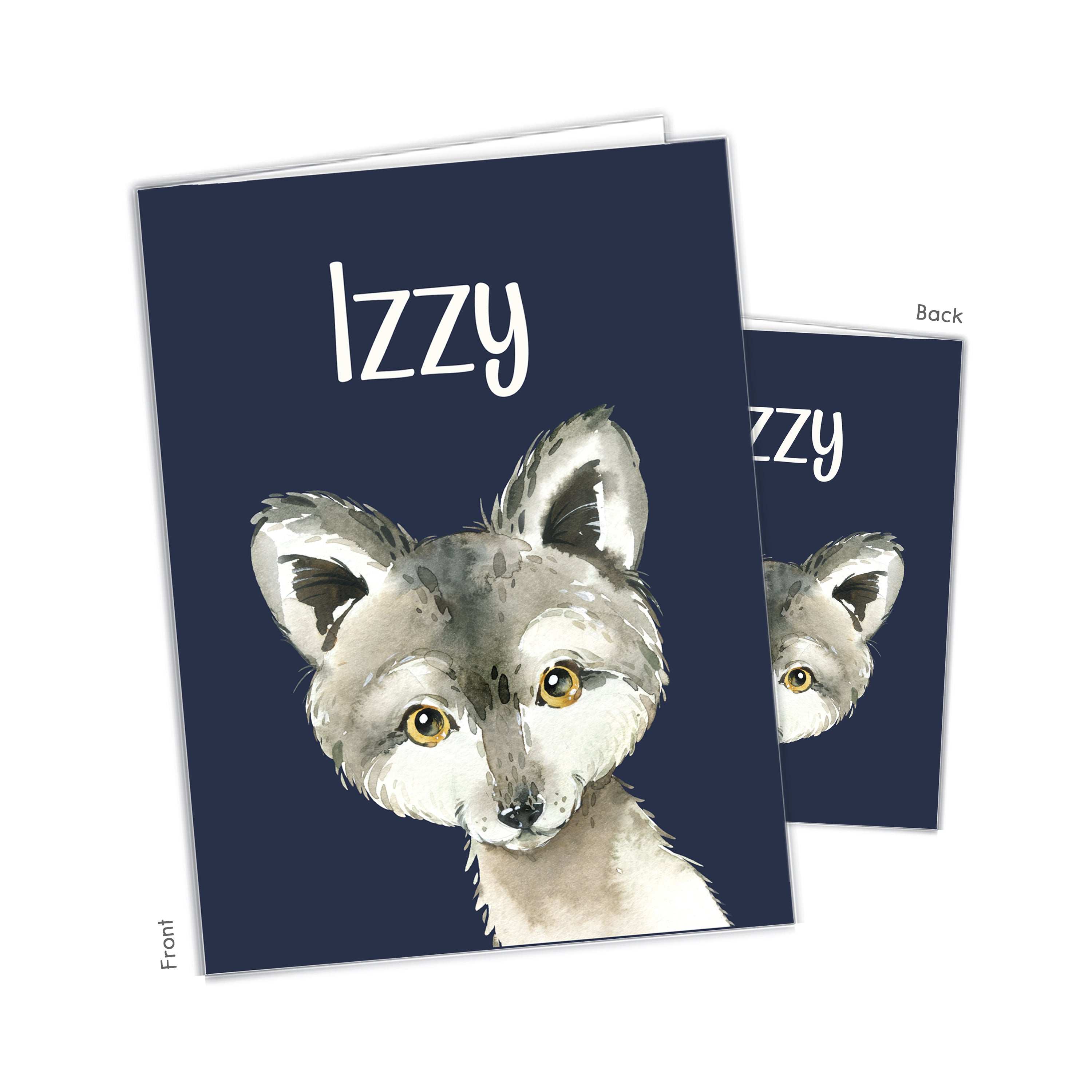 Wolf Personalized Custom 2-Pocket Folder  School Office Supplies1 - 2Pocket Folder