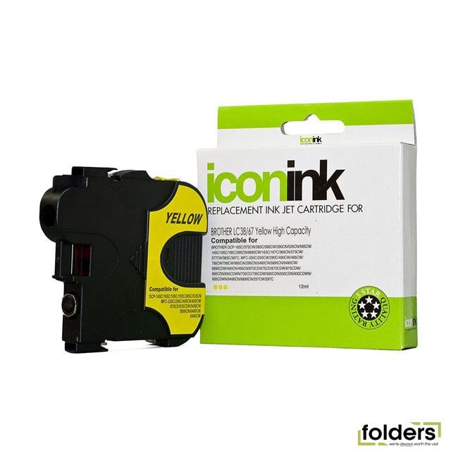 Icon Compatible Brother LC38/LC67 Yellow Ink Cartridge