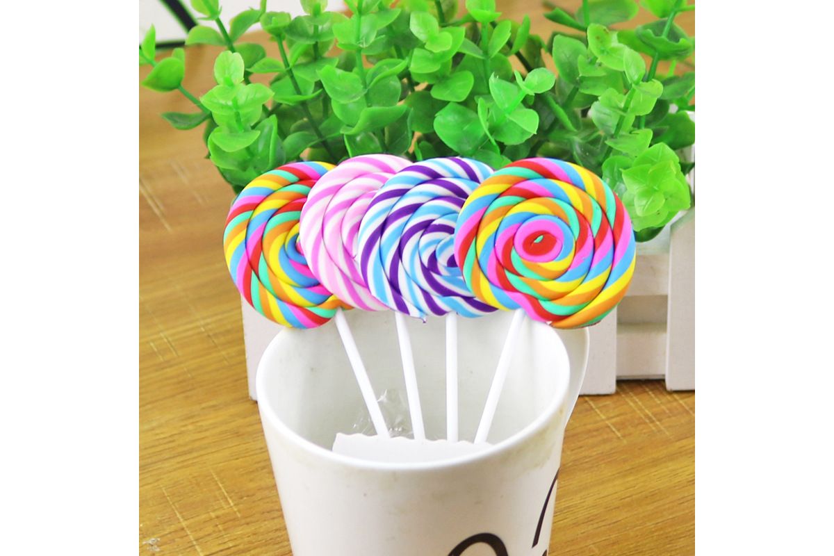 Swirl Lollipop Candy EraserAssorted