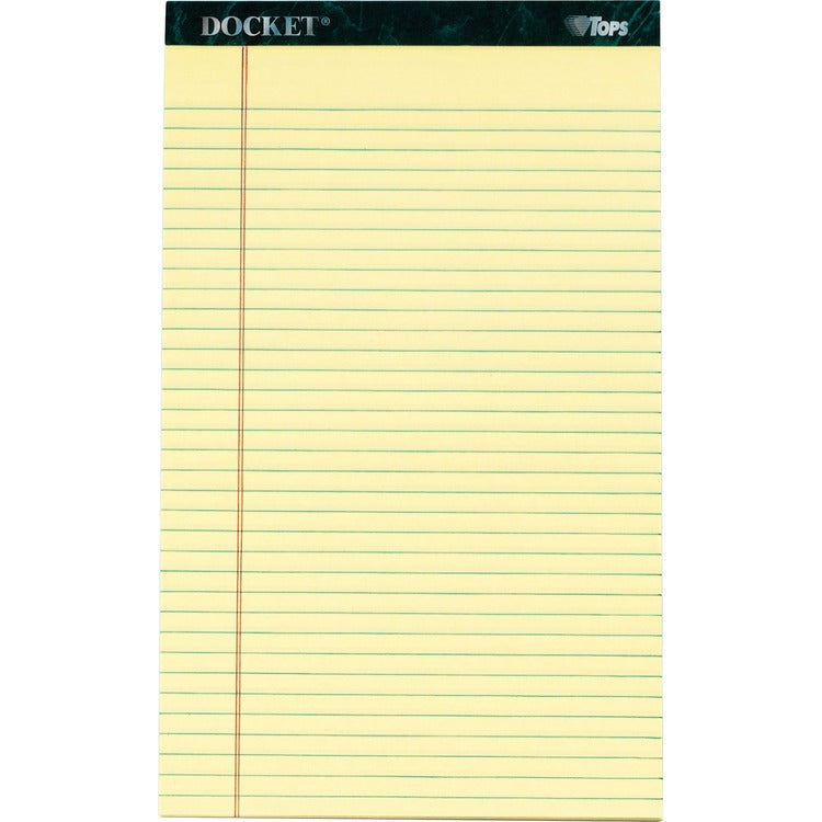 TOPS Docket Letr - Trim Legal Rule Canary Legal Pads - Legal [SKU - TOP63580]PK