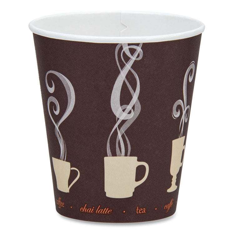 Thermoguard Insulated Paper Hot Cups, 12 oz, Steam Print, 600/Carton
