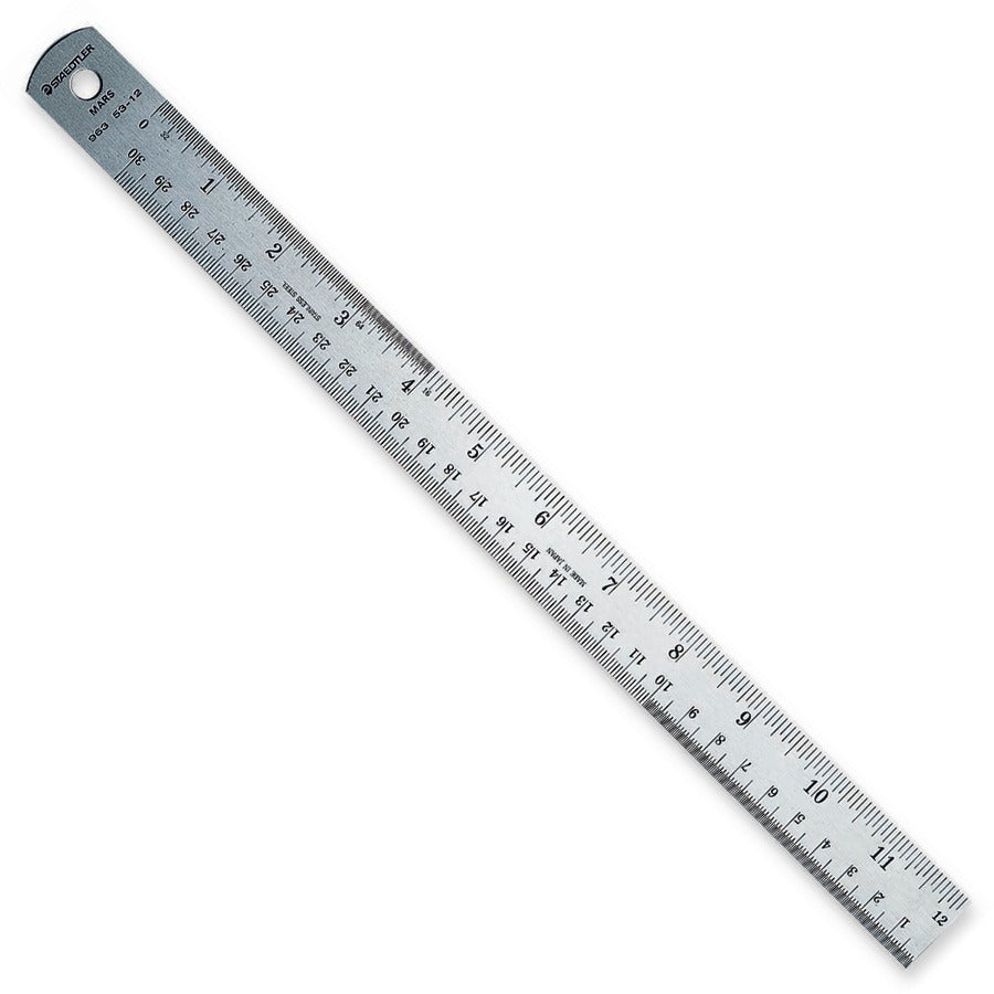Staedtler 9635318BK English/Metric Ruler - 18"