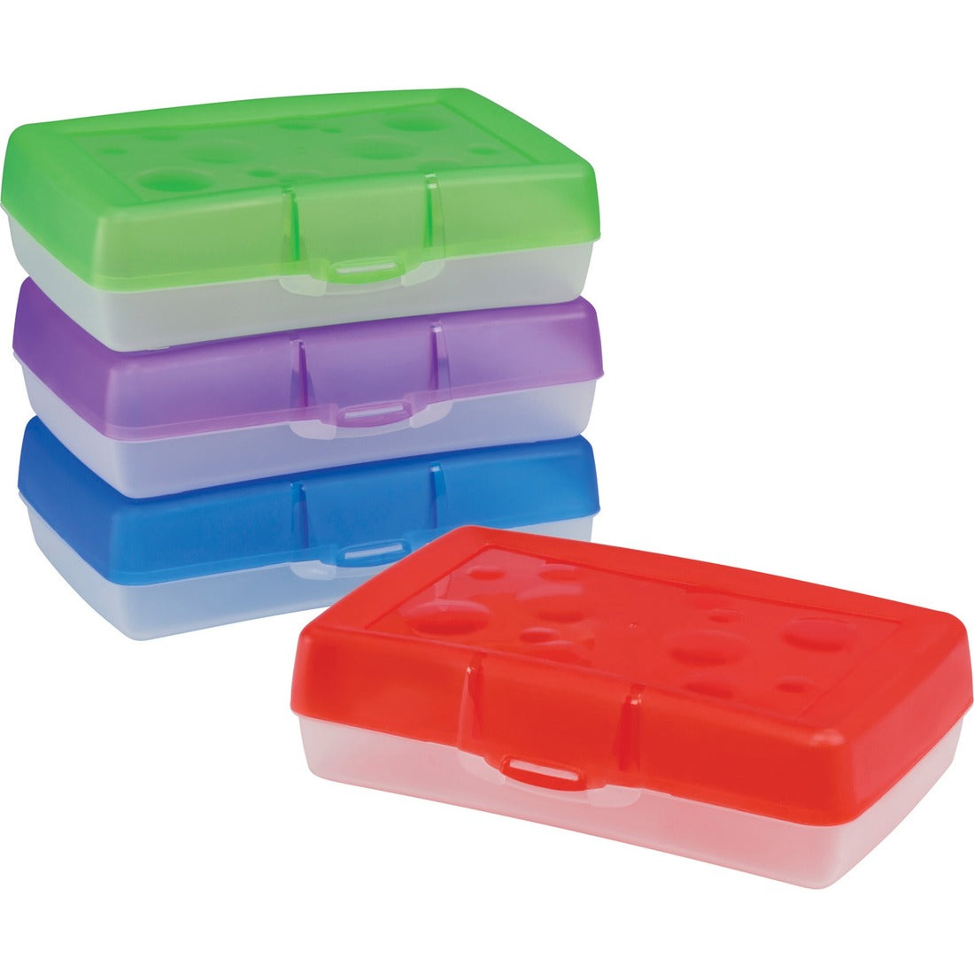 Storex Carrying Case Pencil, Pen, Art Supplies, Paper Clip, Glue Stick - Assorted