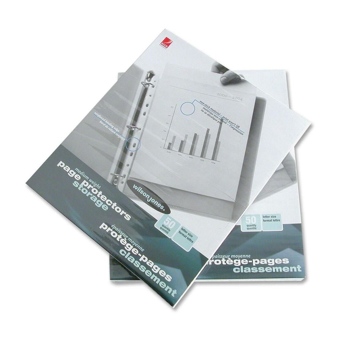 Wilson Jones Mediumweight Multi Punched Page Protector