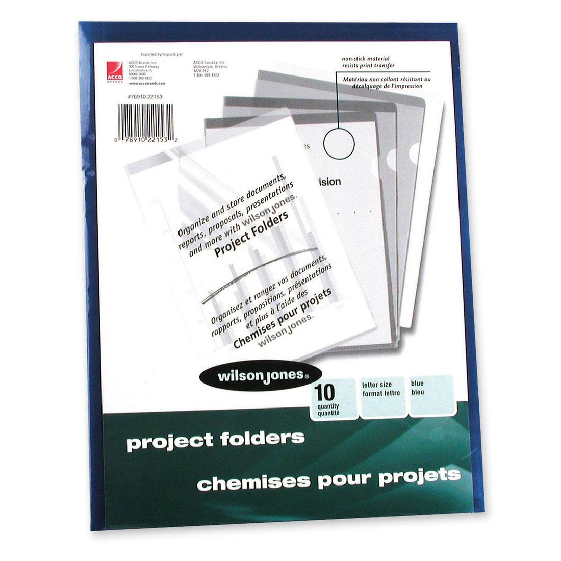 Wilson Jones Vinyl Pocket Folder