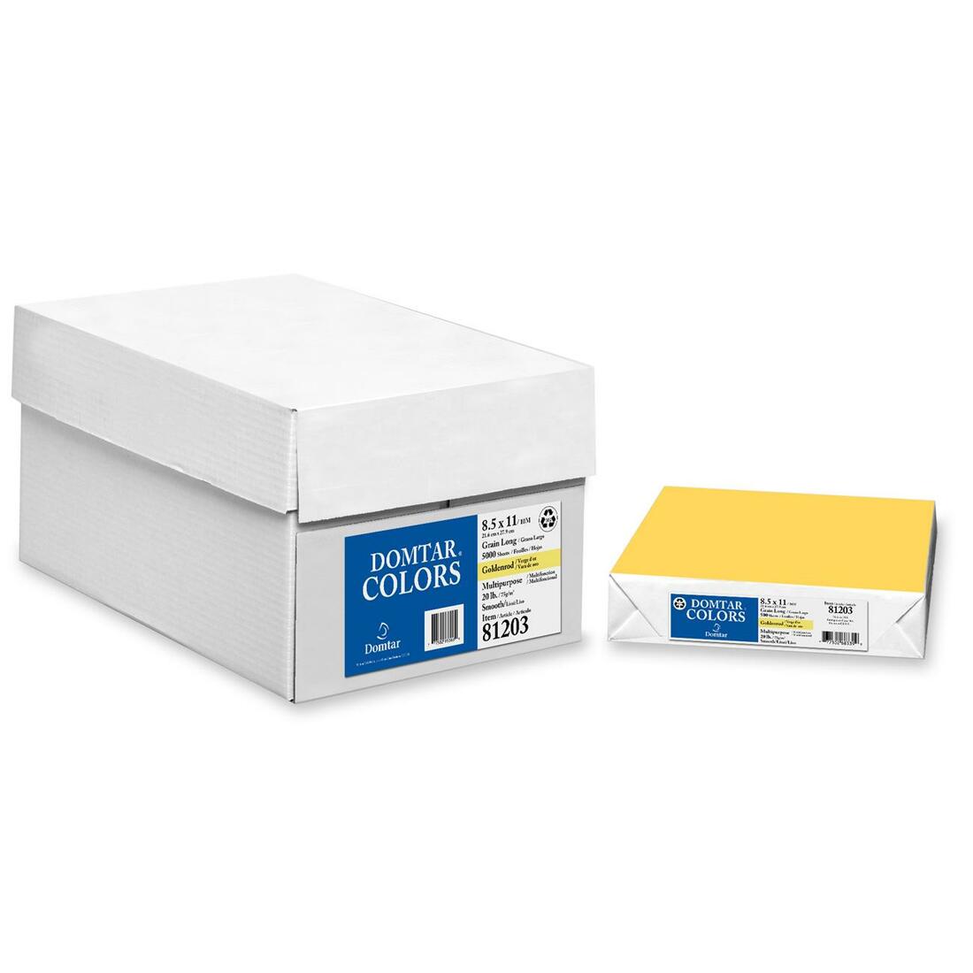 [8 1/2" x 11", Letter] Domtar Coloured Multipurpose Paper - Letter - 8 1/2" x 11" - 20 lb Basis Weight - Smooth - 500 / Ream - Golden Rod
