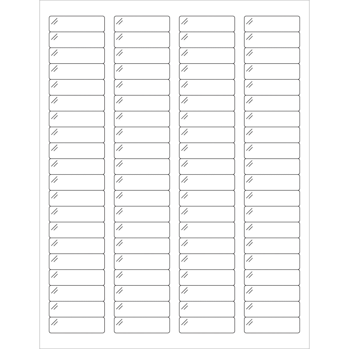 1 3/4 x 1/2" Crystal Clear Rectangle Laser Labels 8000/Case