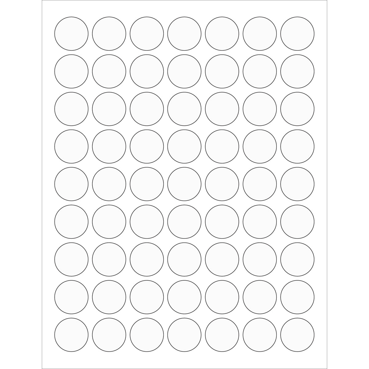 1" Clear Circle Laser Labels 6300/Case
