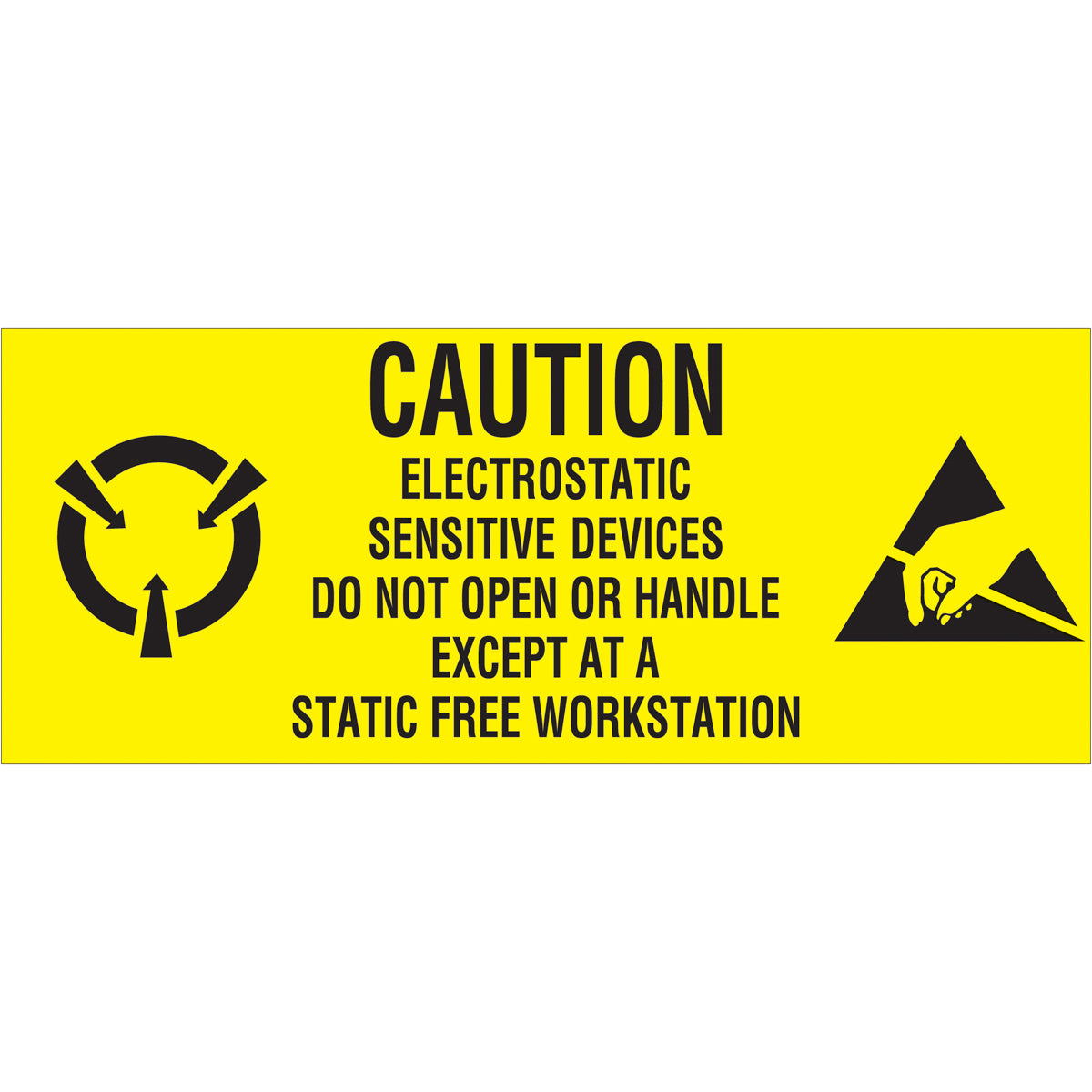 1 x 2 1/2" - "Electrostatic Sensitive Devices" Labels 500/Roll