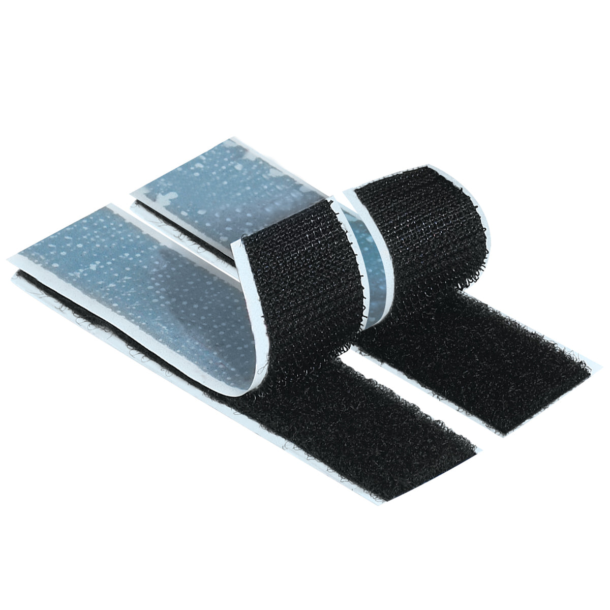 1" x 75 Feet Black Hook Individual Tape Strips
